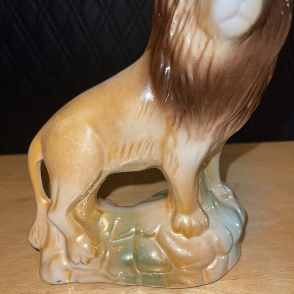 Vintage Ceramic Lion Figurine Statue Made In Brazil - Picture 3 of 11